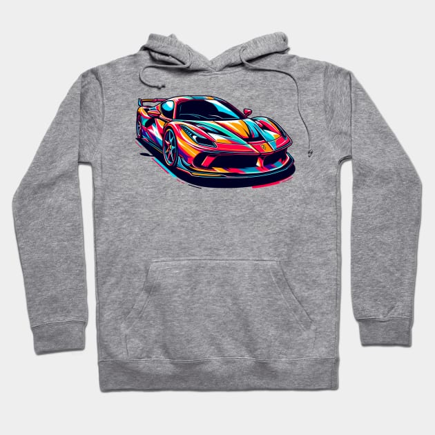 Ferrari F8 Hoodie by Vehicles-Art